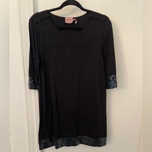 Juicy Couture Black Dress with Sequin Trim Large
